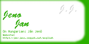 jeno jan business card
